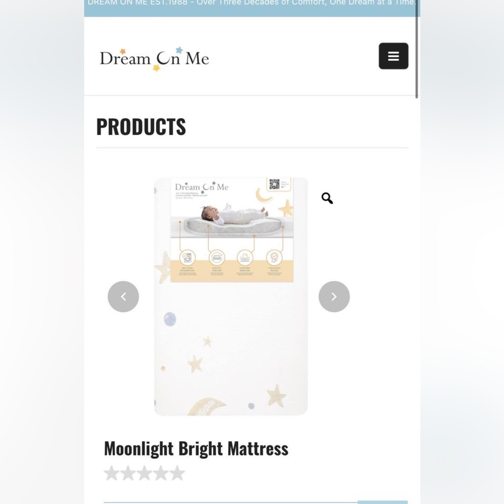 New in Box Moonlight Bright 3” Mattress